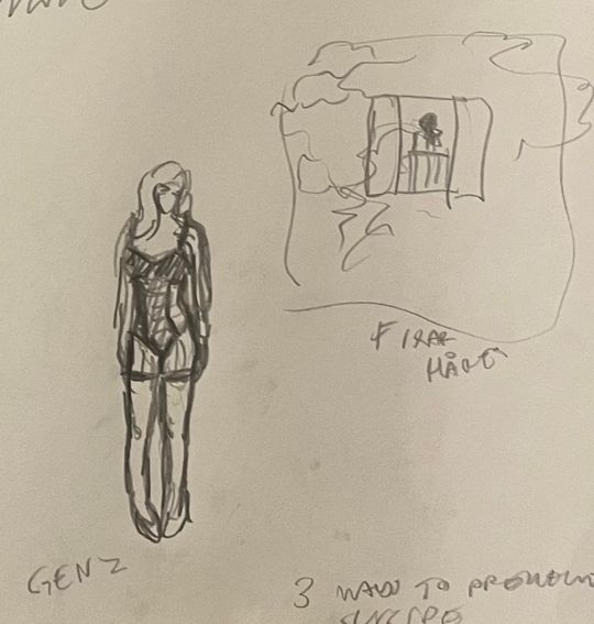 Gen z cinephile?, Italy girl brushing hair view outside a window 