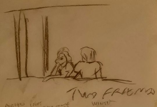 Two best-friends at a party