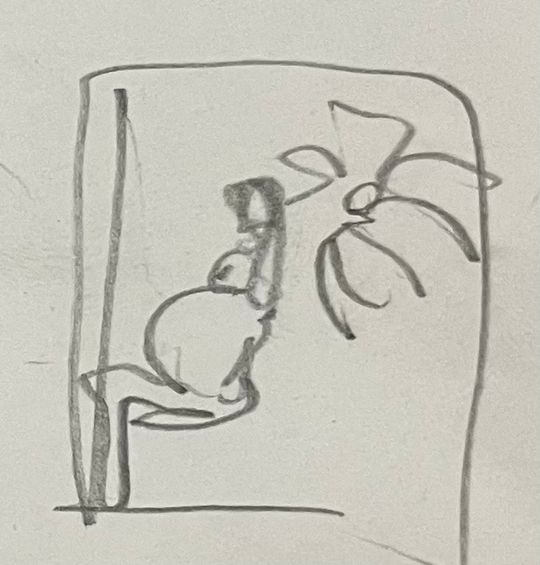 Pregnant speaking with baby