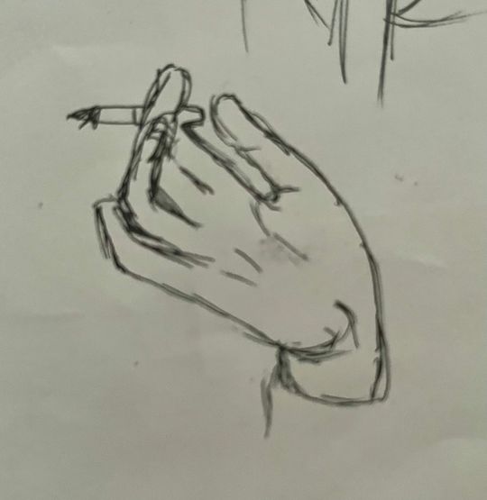 Cigarette and hand 