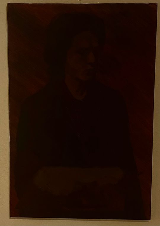 Self portrait with palette 