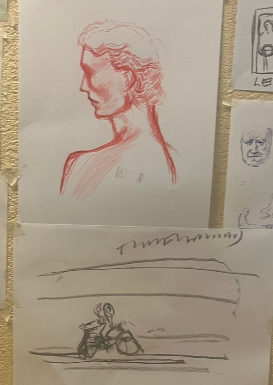 Sunset riding motorcycle 