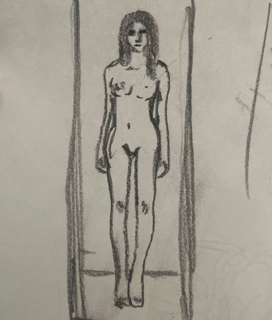 Woman without garderobe 