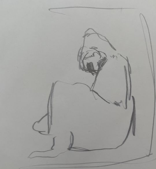 Abort / killing mens evil (inspired by Picasso’s “crouching woman”)