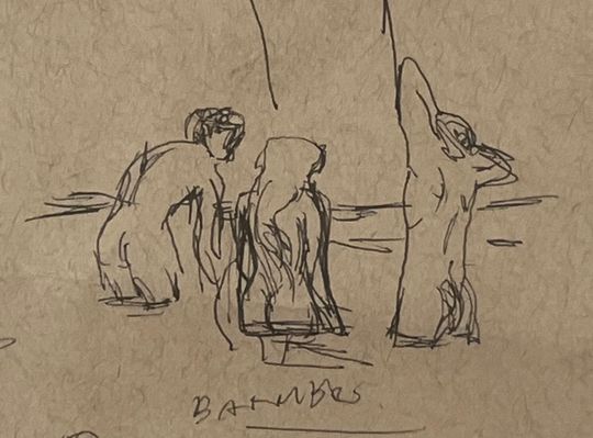 Bathers, exploited and advantaged girl